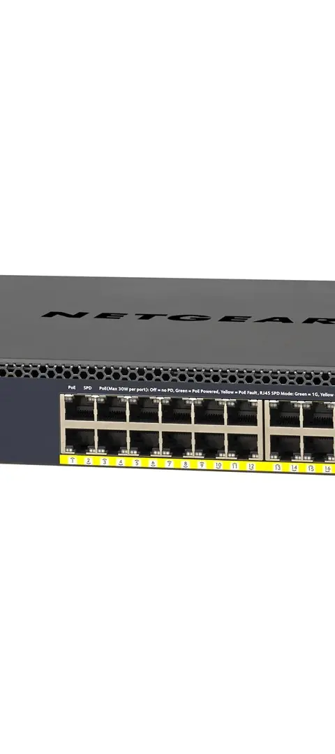 NETGEAR M4300-28G-PoE+ Managed L2/L3/L4 10G Ethernet (100/1000/10000) Power over Ethernet (PoE) 1U Black