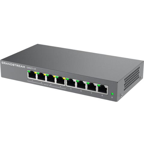 Grandstream Networks GWN7711P network switch Managed L2 Gigabit Ethernet (10/100/1000) Power over Ethernet (PoE) Desktop/Wall-Mounting Grey