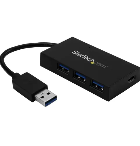 StarTech.com 4 Port USB 3.0 Hub - USB Type-A Hub with 1x USB-C & 3x USB-A Ports (SuperSpeed 5Gbps) - USB Bus Powered - USB 3.1 Gen 1 Adapter Hub - Portable/Laptop USB Hub~4 Port USB 3.0 Hub - USB Type-A Hub with 1x USB-C & 3x USB-A Ports (SuperSpeed 5Gbps) - USB Bus Powered - USB 3.2 Gen 1 Adapter Hub - Portable/Laptop USB Hub