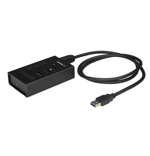 StarTech.com 4 Port USB 3.0 Hub - USB Type-A to 1x USB-C & 3x USB-A - Commercial Metal USB Hub - SuperSpeed 5Gbps USB 3.1/3.2 Gen 1 - Self Powered - BC 1.2 Fast Charge - Mountable/Rugged~4 Port USB 3.0 Hub - USB Type-A to 1x USB-C & 3x USB-A - Commercial Metal USB Hub - SuperSpeed USB 3.2 Gen 1 (5Gbps)- Self Powered - BC 1.2 Fast Charge - Mountable/Rugged