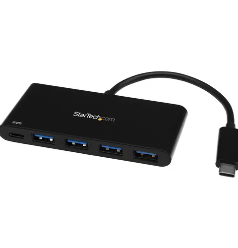 StarTech.com 4 Port USB C Hub with 4 USB Type-A Ports (USB 3.0 SuperSpeed 5Gbps) - 60W Power Delivery Passthrough Charging - USB 3.1 Gen 1/USB 3.2 Gen 1 Laptop Hub Adapter - MacBook, Dell~4 Port USB C Hub with 4 USB Type-A Ports (USB 3.0 SuperSpeed 5Gbps) - 60W Power Delivery Passthrough Charging - USB 3.2 Gen 1 Laptop Hub Adapter - MacBook, Dell