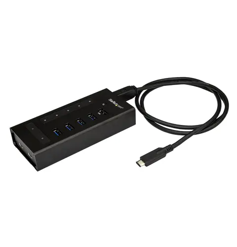 StarTech.com 7 Port USB C Hub - USB Type-C to 2x USB-C/5x USB-A - Commercial Metal USB 3.0 Hub - SuperSpeed USB 3.2 Gen 1 (5Gbps) - Self Powered - BC 1.2 Fast Charge - Mountable/Rugged