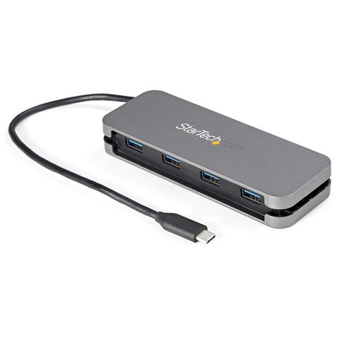 StarTech.com ~4 Port USB C Hub - 4x USB-A - USB 3.0 Type-C Hub - USB 3.2 Gen 1 (5Gbps) - Bus Powered Portable USB-C to USB-A Adapter Laptop Hub - 11.2" (28.5cm) Cable w/ Cable Management