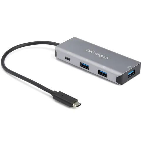 StarTech.com 4 Port USB C Hub w/ 3x USB A & 1x USB C - SuperSpeed 10Gbps USB Type-C 3.1/3.2 Gen 2 Hub - USB Bus Powered - Compact USB-C to USB Adapter Hub - Portable/Laptop Hub - Aluminum~4 Port USB C Hub w/ 3x USB A & 1x USB C - SuperSpeed 10Gbps USB Type-C 3.2 Gen 2 Hub - USB Bus Powered - Compact USB-C to USB Adapter Hub - Portable/Laptop Hub - Aluminum