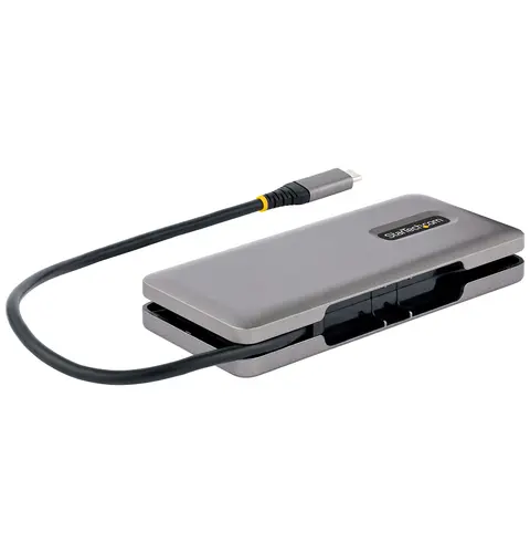 StarTech.com 4-Port USB-C Hub, 4x USB-C Ports, USB 3.2 Gen 2 (10Gbps) - Portable USB C Hub with 100W Power Delivery Pass-Through - USB Type C Hub w/ 12.6in/32cm Wrap-Around Cable