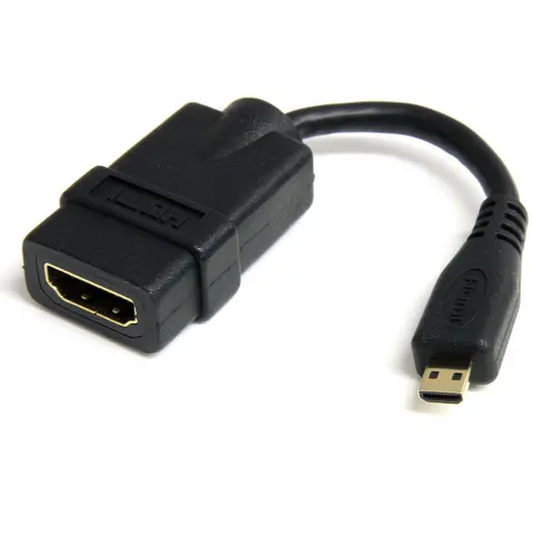 StarTech.com Micro HDMI to HDMI Adapter - 4K 30Hz Video - Durable High Speed Micro HDMI Type-D to HDMI 1.4 Converter/Cable Adapter Dongle - Ultra HD HDMI Monitors, TVs & Displays - M/F