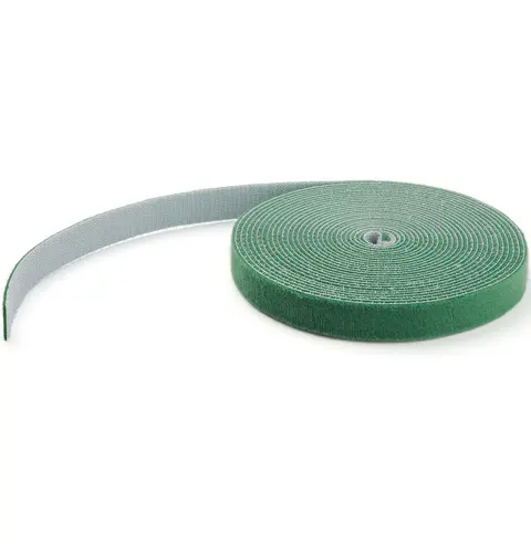 StarTech.com 100ft Hook and Loop Roll - Cut-to-Size Reusable Cable Ties - Bulk Industrial Wire Fastener Tape /Adjustable Fabric Wraps Green / Resuable Self Gripping Cable Management Straps