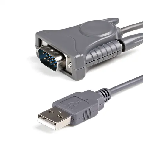 StarTech.com 3ft (91cm) 1-Port USB to Serial Cable, DB9/DB25 RS232 to USB Converter, Prolific, USB to Serial Adapter