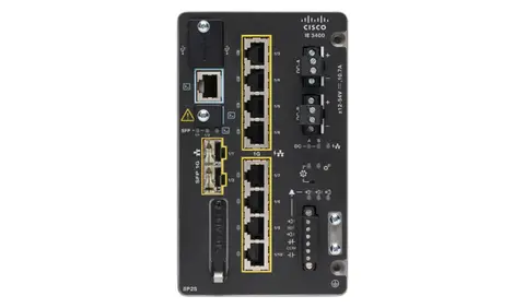 Cisco IE-3400-8P2S-A network switch Managed L2/L3 Gigabit Ethernet (10/100/1000) Power over Ethernet (PoE) Black