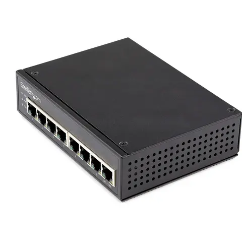 StarTech.com Industrial 8 Port Gigabit PoE Switch - 30W - Power Over Ethernet Switch - GbE PoE+ Unmanaged Switch - Rugged High Power Gigabit Network Switch IP-30/-40 C to 75 C