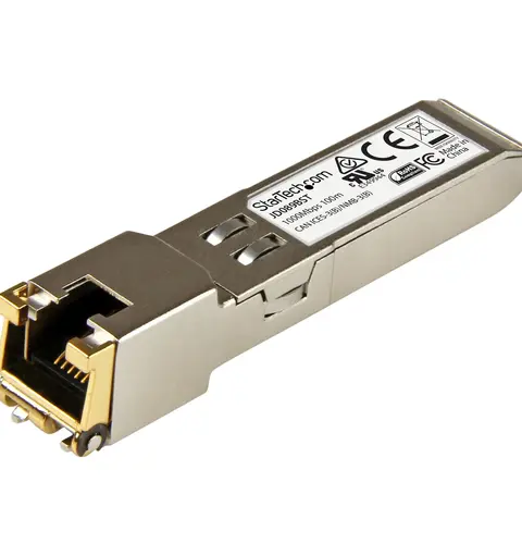 StarTech.com HP JD089B Compatible SFP Transceiver Module - 10/100/1000BASE-TX~HPE JD089B Compatible SFP Module - 1000BASE-T - SFP to RJ45 Cat6/Cat5e - 1GE Gigabit Ethernet SFP - RJ-45 100m - HPE 5820AF, 12500, 5500