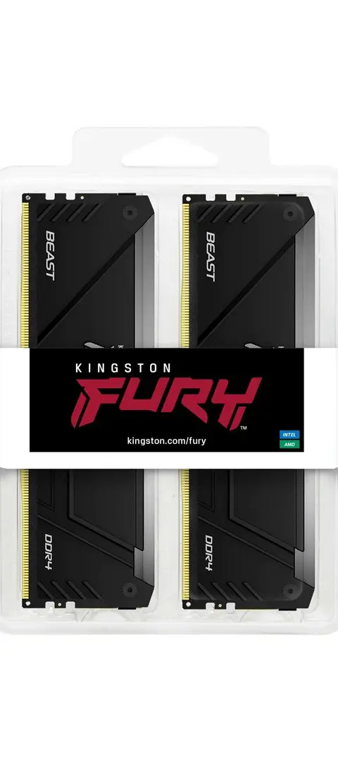 Kingston Technology FURY Beast 32GB 3200MT/s DDR4 CL16 DIMM (Kit of 2) 1Gx8 RGB