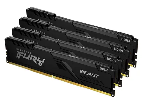 Kingston Technology FURY Beast 64GB 3200MT/s DDR4 CL16 DIMM (Kit of 4) Black