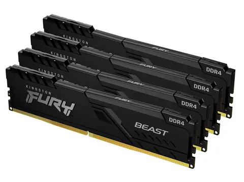 Kingston Technology FURY Beast 32GB 3600MT/s DDR4 CL17 DIMM (Kit of 4) Black