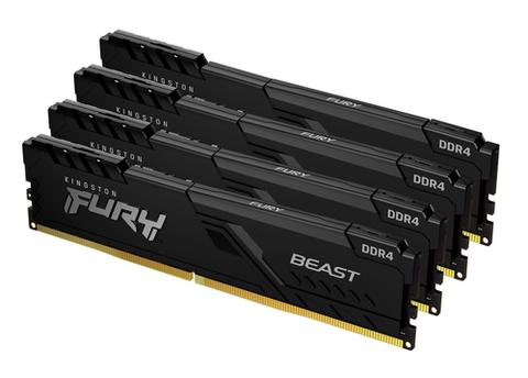 Kingston Technology FURY Beast 32GB 3600MT/s DDR4 CL17 DIMM (Kit of 4) Black