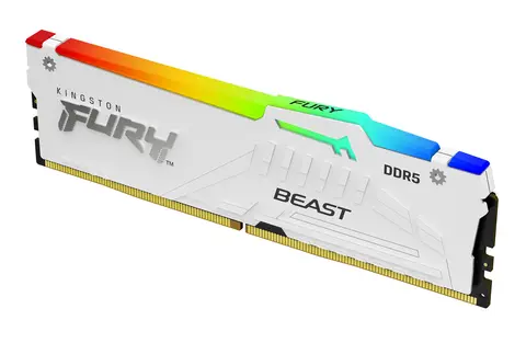 Kingston Technology FURY Beast 16GB 5600MT/s DDR5 CL36 DIMM White RGB EXPO