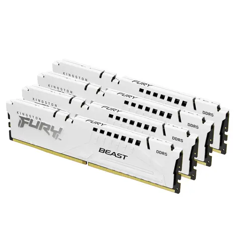 Kingston Technology FURY Beast 128GB 5600MT/s DDR5 CL40 DIMM (Kit of 4) White XMP
