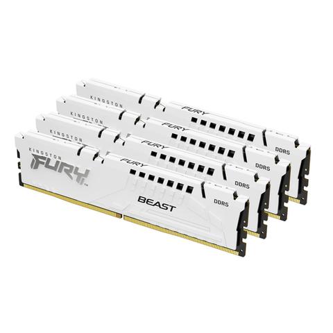 Kingston Technology FURY Beast 64GB 6000MT/s DDR5 CL40 DIMM (Kit of 4) White XMP
