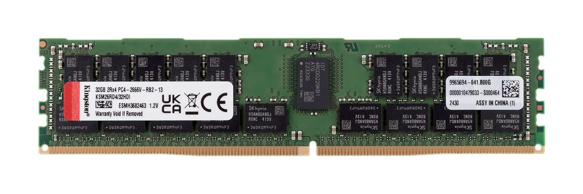 Kingston Technology KSM26RD4/32HDI memory module 32 GB 1 x 32 GB DDR4 288-pin DIMM ECC