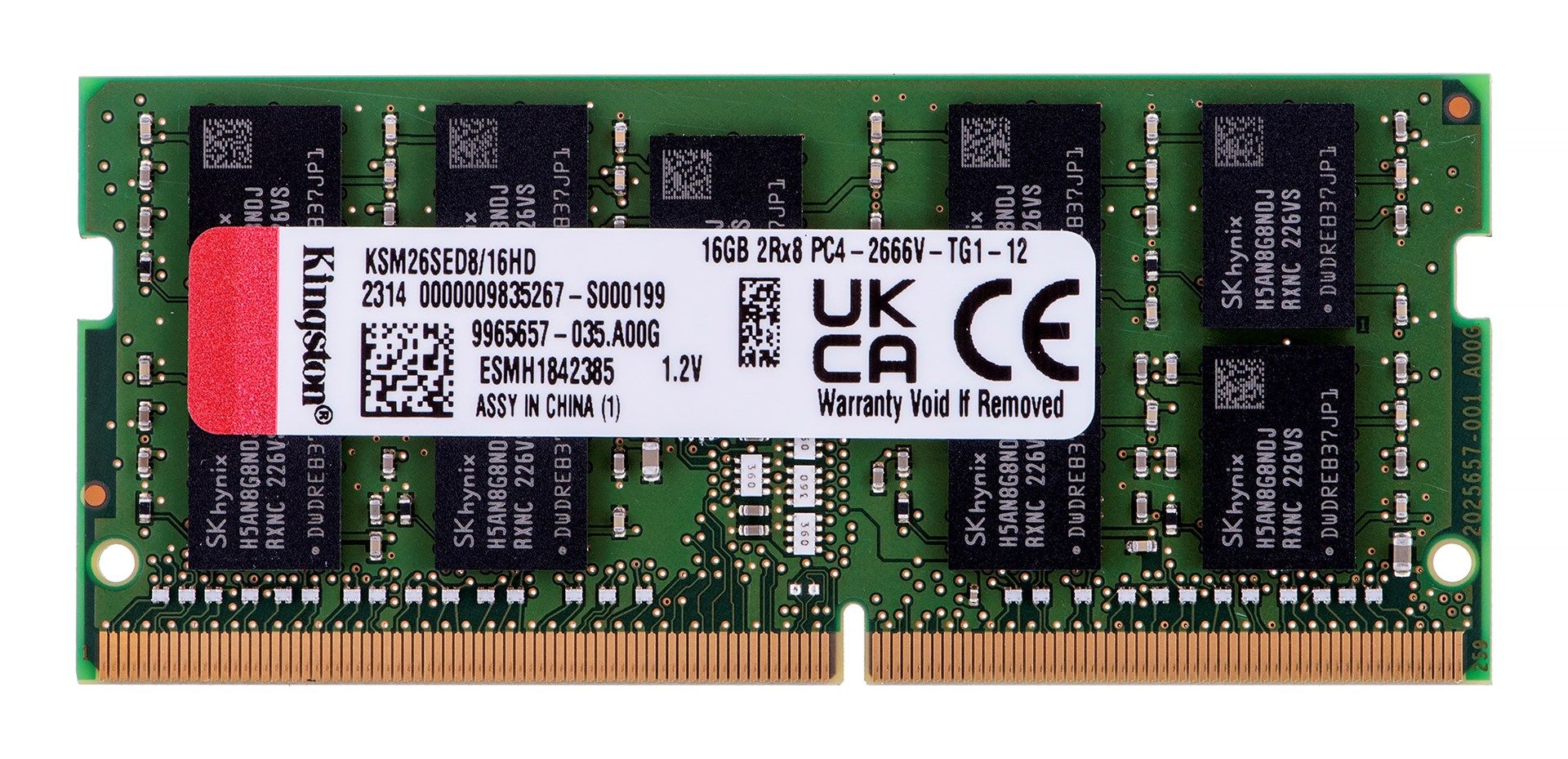 Kingston Technology KSM26SED8/16HD memory module 16 GB DDR4 260-pin SO-DIMM ECC