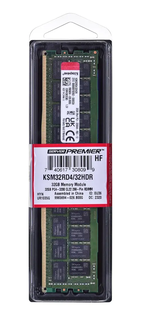 Kingston Technology KSM32RD4/32HDR memory module 32 GB 1 x 32 GB DDR4 288-pin DIMM ECC