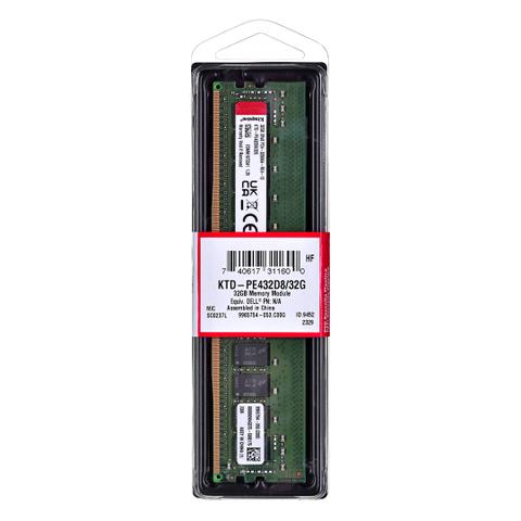Kingston Technology KTD-PE432D8/32G memory module 32 GB 1 x 32 GB DDR4 3200 MT/s 288-pin DIMM ECC