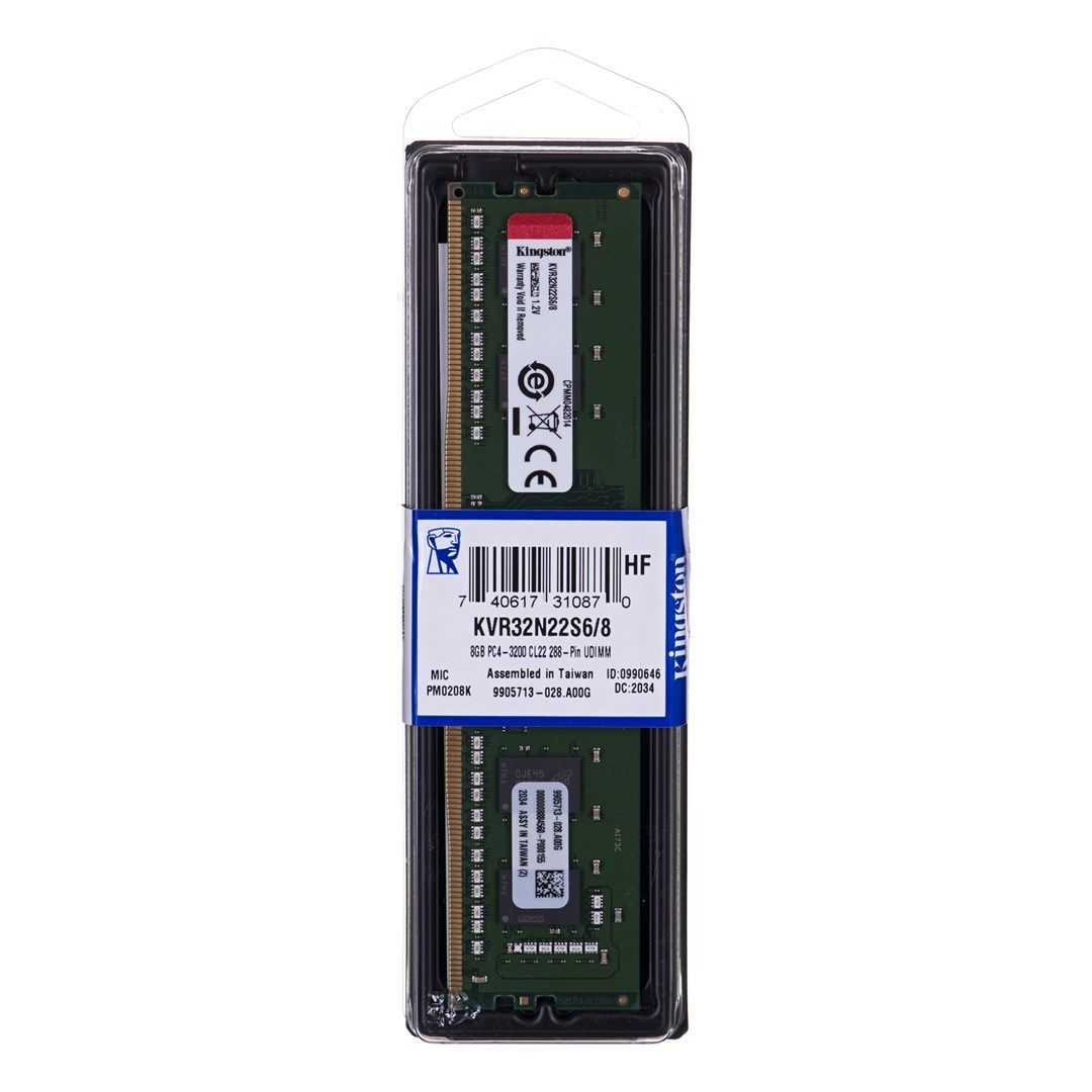 Kingston Technology ValueRAM memory module 8 GB 1 x 8 GB DDR4 3200 MT/s 288-pin DIMM