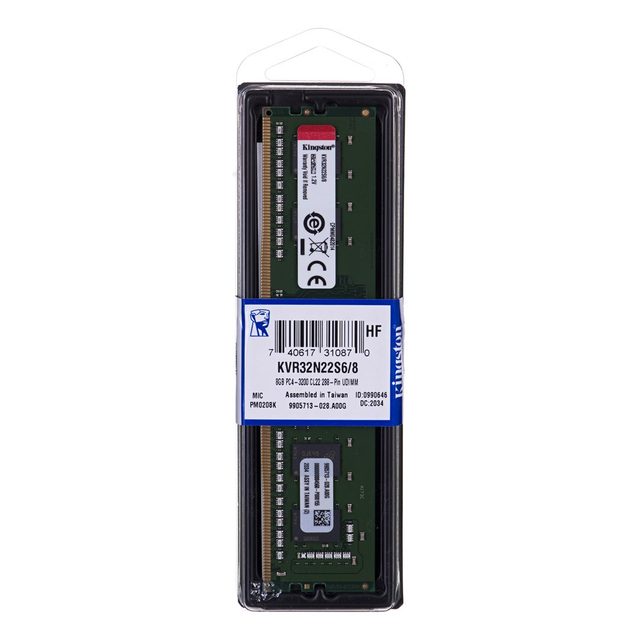 Kingston Technology ValueRAM memory module 8 GB 1 x 8 GB DDR4 3200 MT/s 288-pin DIMM