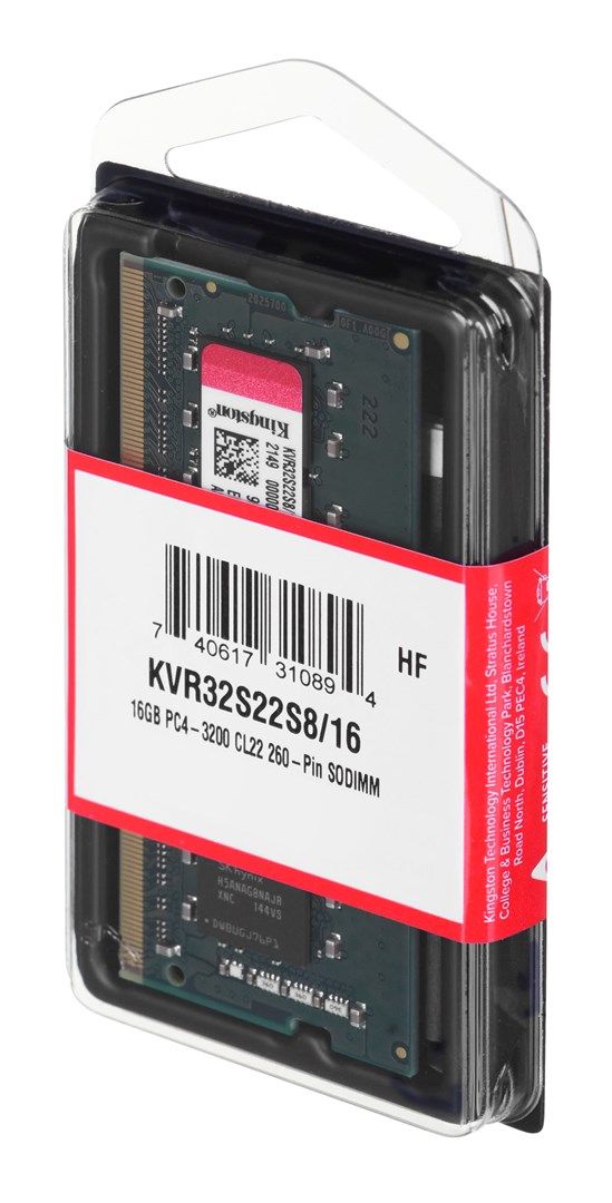 Kingston Technology ValueRAM memory module 16 GB 1 x 16 GB DDR4 3200 MT/s 260-pin SO-DIMM
