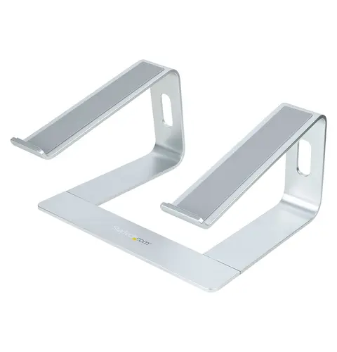StarTech.com Laptop Stand for Desk, Supports 5kg/11lb, Aluminum, Silver, Ergonomic Laptop Riser, Portable Laptop Holder, Computer Stand for Macbook Air/Pro, Dell XPS, Lenovo