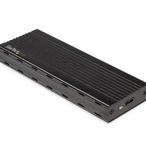 StarTech.com USB-C 10Gbps to M.2 NVMe SSD Enclosure - Portable External M.2 NGFF PCIe Aluminum Case - 1GB/s Read/Write - Supports 2230, 2242, 2260, 2280 - TB3 Compatible - Mac & PC