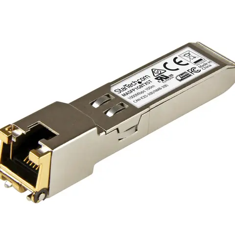 StarTech.com Cisco Meraki MA-SFP-1GB-TX Compatible SFP Module - 1000BASE-T - SFP to RJ45 Cat6/Cat5e - 10/100/1000 Mbps - RJ-45 100m - Cisco Meraki MS225, MX400, MS250