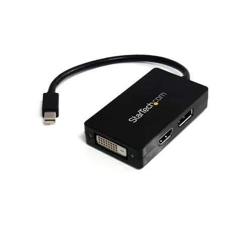 StarTech.com Travel A/V adapter: 3-in-1 Mini DisplayPort to DisplayPort DVI or HDMI converter
