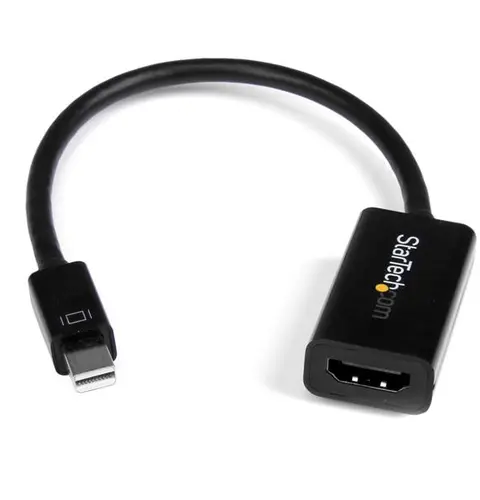 StarTech.com Mini DisplayPort to HDMI Adapter - Active mDP to HDMI Video Converter - 4K 30Hz - Mini DP or Thunderbolt 1/2 Mac/PC to HDMI Monitor/TV/Display - mDP 1.2 to HDMI Adapter Dongle