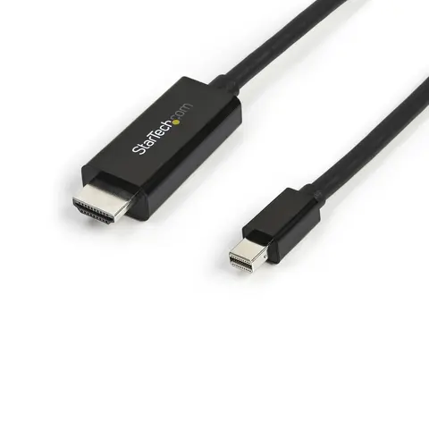 StarTech.com 10ft (3m) Mini DisplayPort to HDMI Cable - 4K 30Hz Video - mDP to HDMI Adapter Cable - Mini DP or Thunderbolt 1/2 Mac/PC to HDMI Monitor/Display - mDP to HDMI Converter Cord