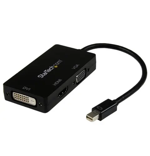 StarTech.com Travel A/V Adapter: 3-in-1 Mini DisplayPort to VGA DVI or HDMI Converter
