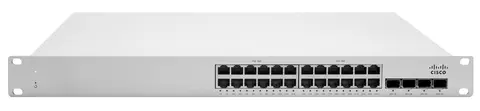 Cisco Meraki MS250-24P L3 Stck Cld-Mngd 24x GigE 370W PoE Switch