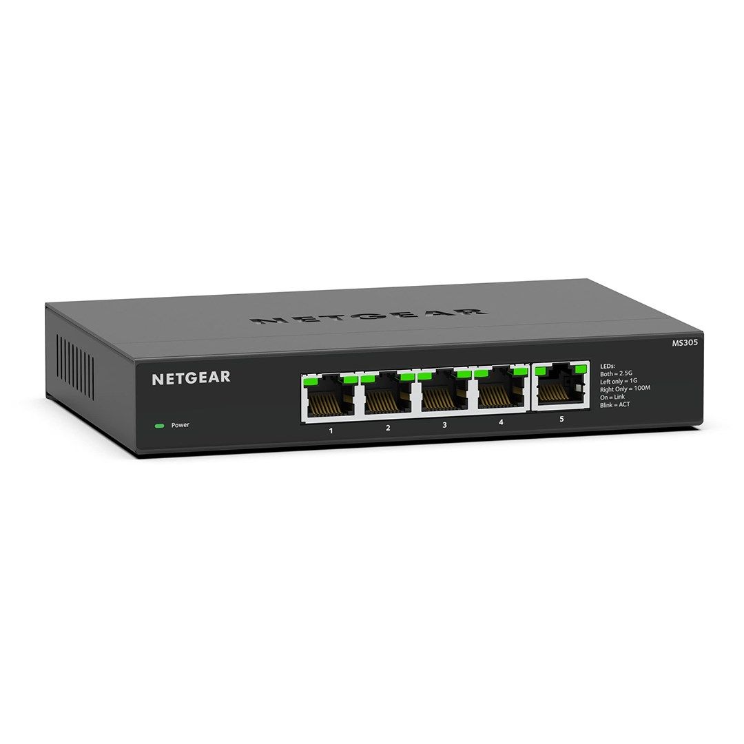 NETGEAR MS305-100EUS network switch Unmanaged 2.5G Ethernet (100/1000/2500) Black