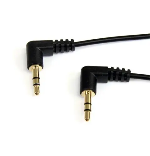 StarTech.com 6 ft Slim 3.5mm Right Angle Stereo Audio Cable - M/M