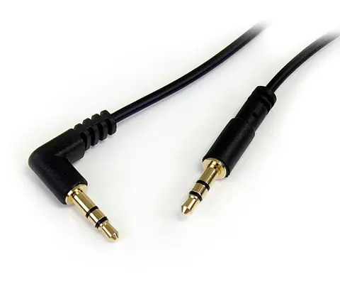 StarTech.com 6 ft Slim 3.5mm to Right Angle Stereo Audio Cable - M/M
