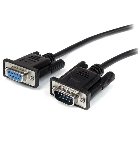 StarTech.com 1m Black Straight Through DB9 RS232 Serial Cable - M/F