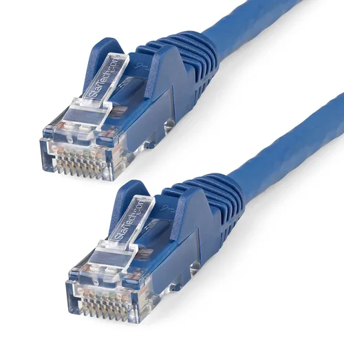 StarTech.com 15m CAT6 Ethernet Cable - LSZH (Low Smoke Zero Halogen) - 10 Gigabit 250Mhz 100W PoE RJ45 10GbE UTP Network Patch Cord Snagless with Strain Relief - Blue, CAT 6, ETL Verified, 24AWG
