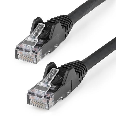 StarTech.com 1m CAT6 Ethernet Cable - LSZH (Low Smoke Zero Halogen) - 10 Gigabit 250Mhz 100W PoE RJ45 10GbE UTP Network Patch Cord Snagless with Strain Relief - Black, CAT 6, ETL Verified, 24AWG