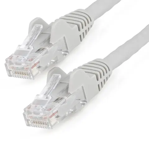 StarTech.com 2m CAT6 Ethernet Cable - LSZH (Low Smoke Zero Halogen) - 10 Gigabit 250Mhz 100W PoE RJ45 10GbE UTP Network Patch Cord Snagless with Strain Relief - Grey, CAT 6, ETL Verified, 24AWG