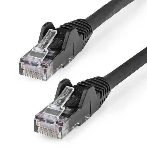 StarTech.com 5m CAT6 Ethernet Cable - LSZH (Low Smoke Zero Halogen) - 10 Gigabit 250Mhz 100W PoE RJ45 10GbE UTP Network Patch Cord Snagless with Strain Relief - Black, CAT 6, ETL Verified, 24AWG
