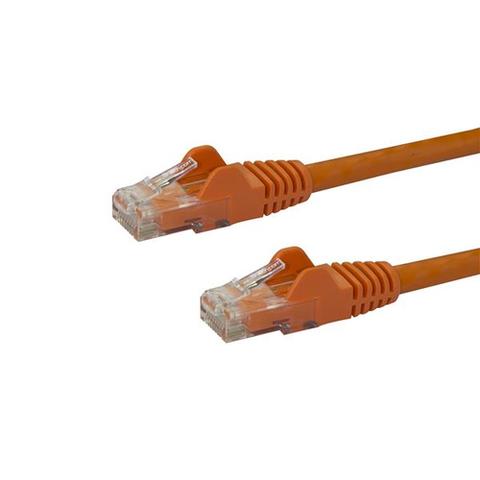 StarTech.com 10m CAT6 Ethernet Cable - Orange CAT 6 Gigabit Ethernet Wire -250MHz 100W PoE RJ45 UTP Network/Patch Cord Snagless w/Strain Relief Individually Tested