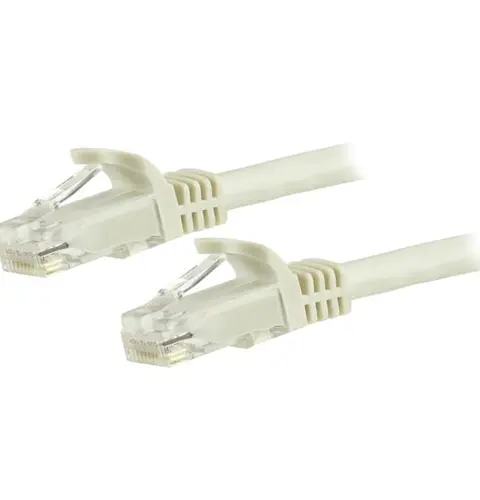 StarTech.com 1.5m CAT6 Ethernet Cable - White CAT 6 Gigabit Ethernet Wire -250MHz 100W PoE RJ45 UTP Network/Patch Cord Snagless w/Strain Relief Individually Tested
