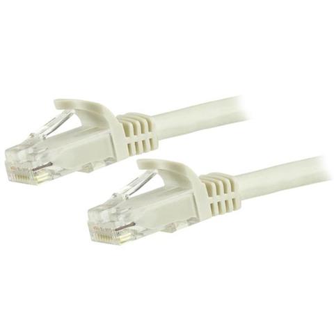 StarTech.com 1.5m CAT6 Ethernet Cable - White CAT 6 Gigabit Ethernet Wire -250MHz 100W PoE RJ45 UTP Network/Patch Cord Snagless w/Strain Relief Individually Tested
