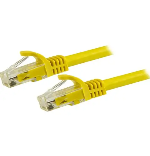 StarTech.com 1.5m CAT6 Ethernet Cable - Yellow CAT 6 Gigabit Ethernet Wire -250MHz 100W PoE RJ45 UTP Network/Patch Cord Snagless w/Strain Relief Individually Tested