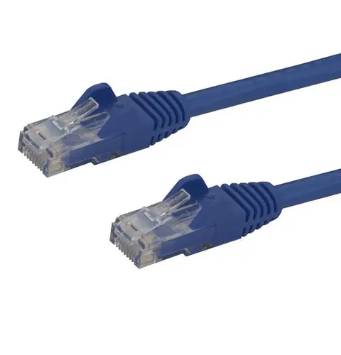 StarTech.com 15m CAT6 Ethernet Cable - Blue CAT 6 Gigabit Ethernet Wire -250MHz 100W PoE RJ45 UTP Network/Patch Cord Snagless w/Strain Relief Individually Tested